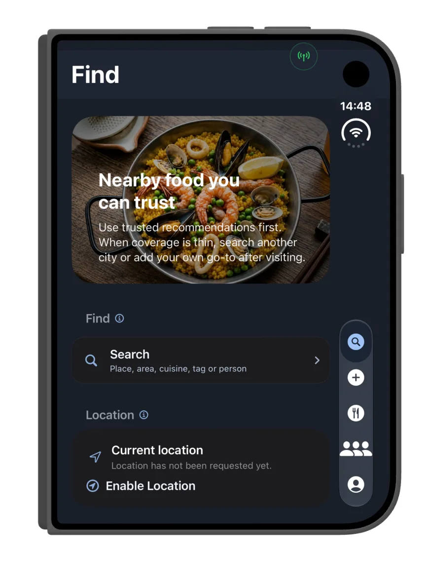 Go-To List Find screen shown in a narrow iPhone Duo layout